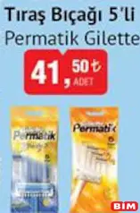 PERMATİK GİLLETTE TIRAŞ BIÇAĞI 5'Lİ